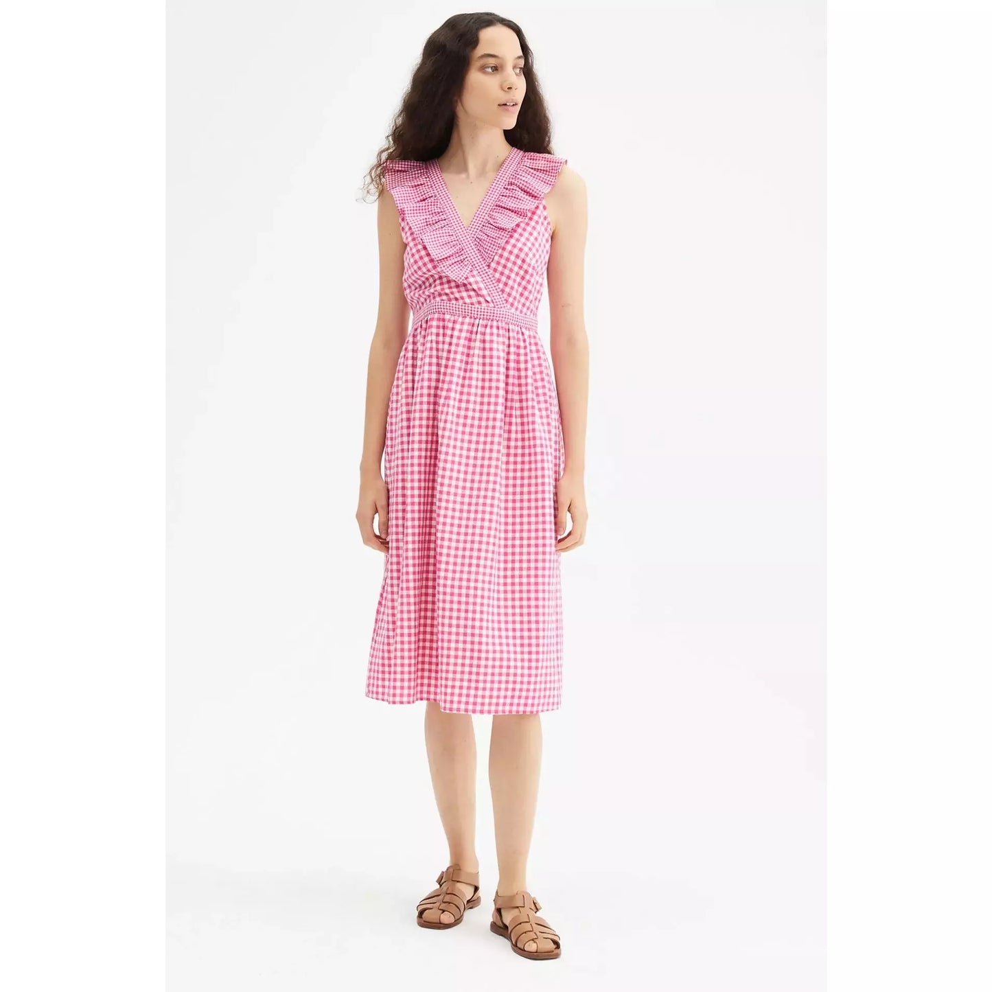 Gingham Midi Dress