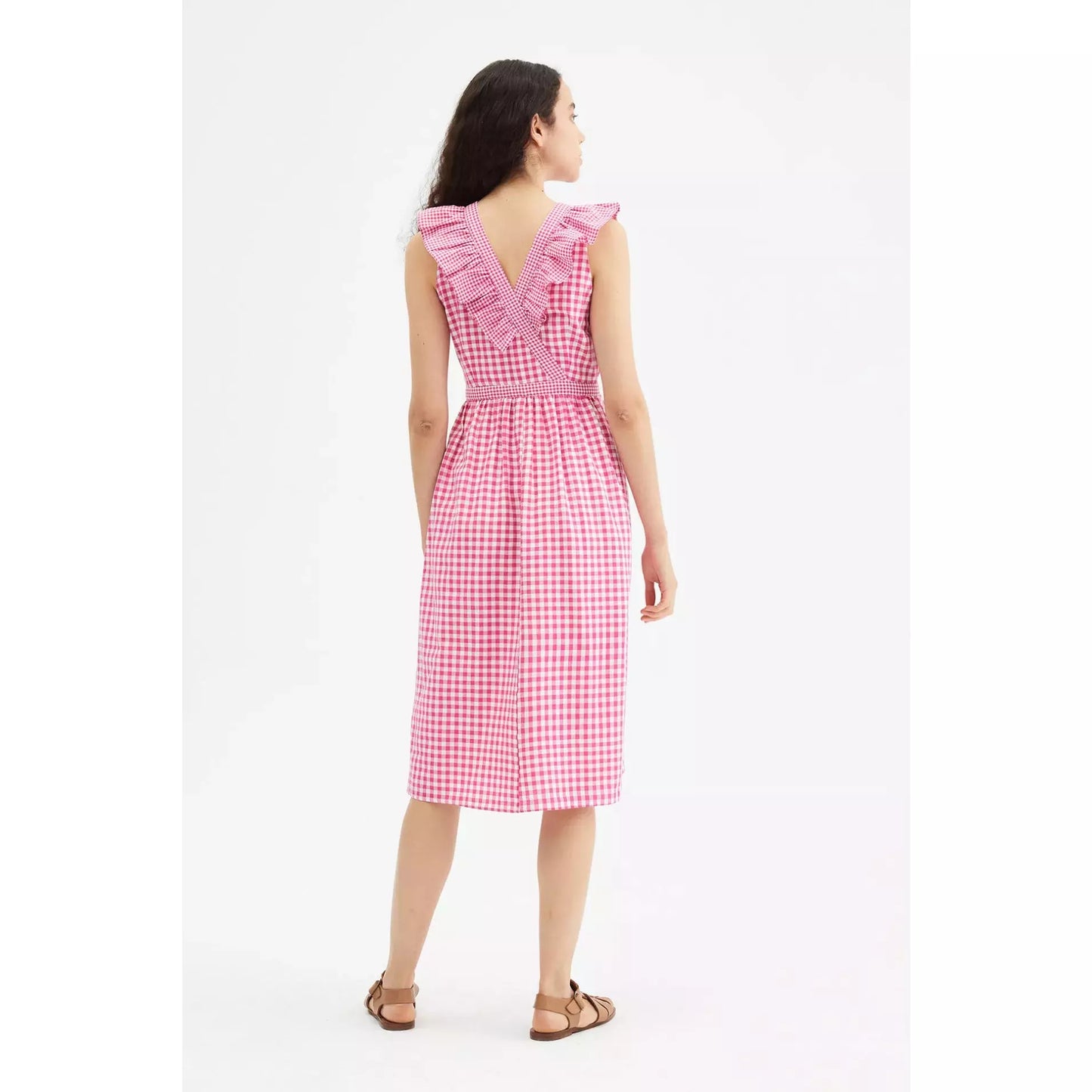 Gingham Midi Dress