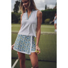 Smith & Quinn Birdie Skort, stylish women's bottoms with floral pattern, lightweight fabric, and comfortable fit.