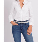 Eva Silver Metallic Belt - Marj & Lizzie