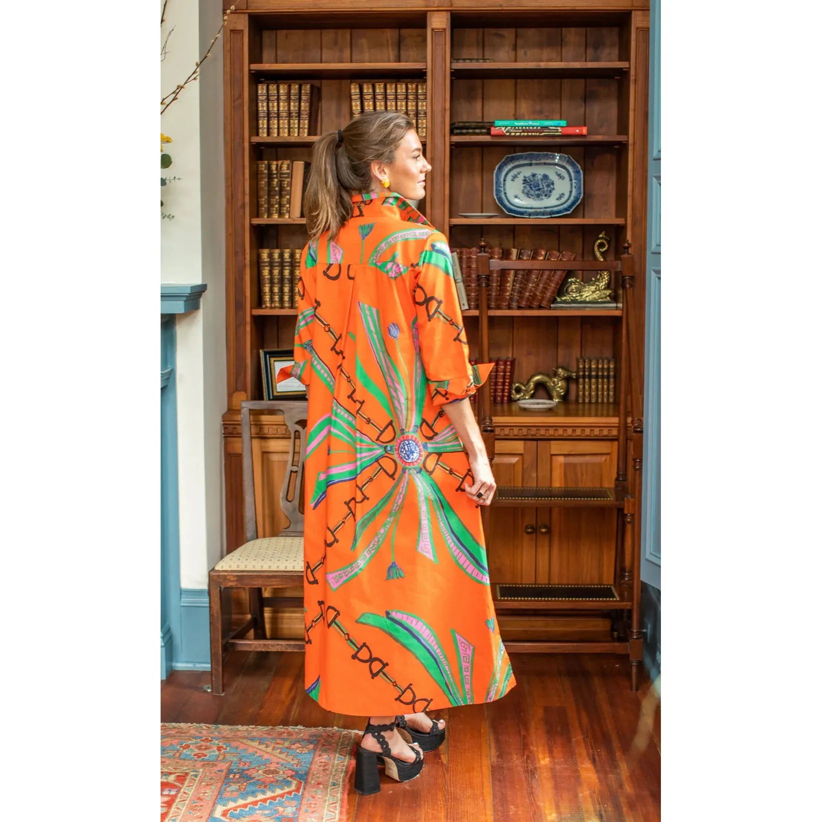 Estate Orange Dress - Marj & Lizzie