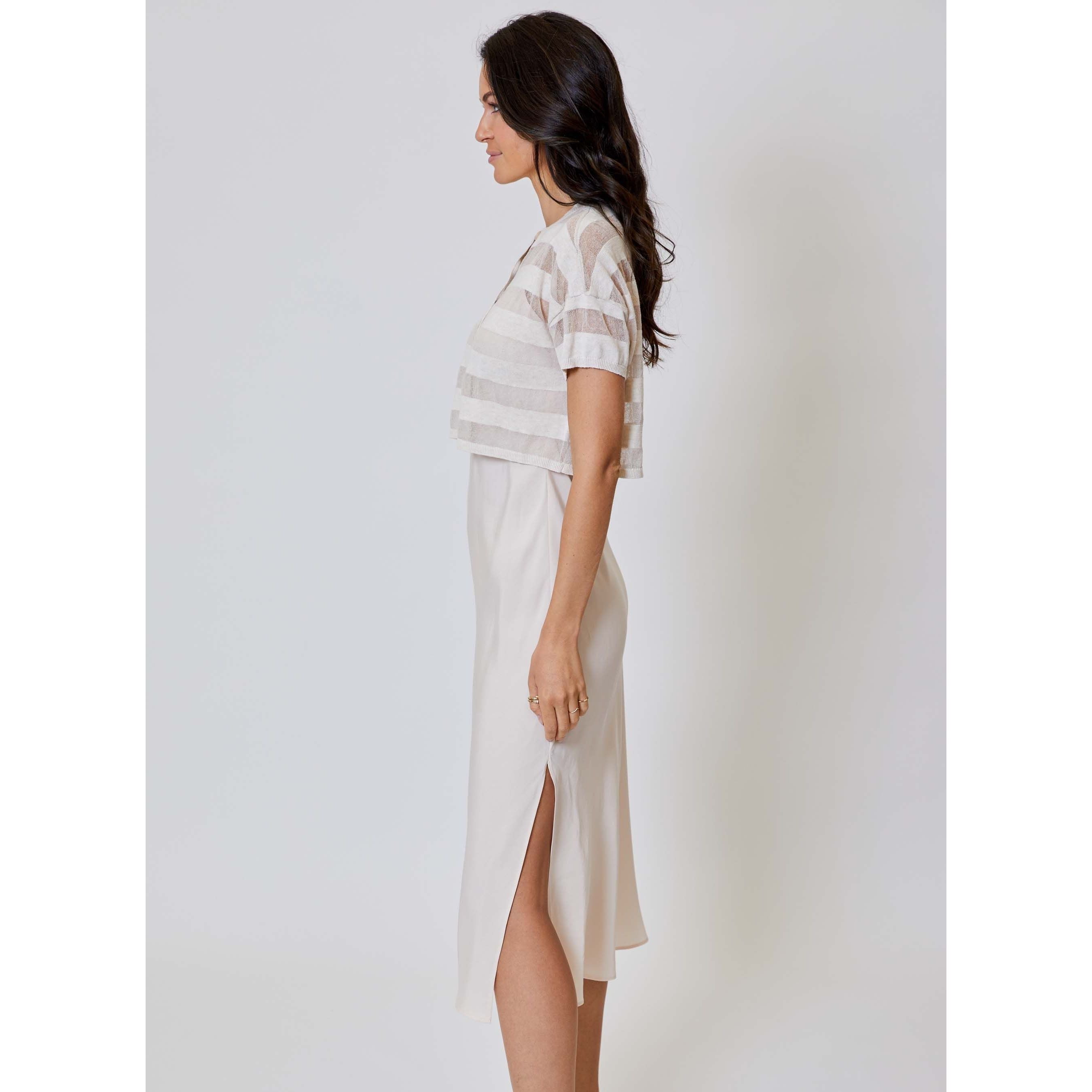 slipdresslightweightshortsleevesweateroatmealcombo