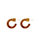 Barbados Tortoise Hoops Accessory Concierge resin and gold plated