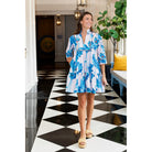 Blue Regency Pippa Short dress by House of MBR, featuring a stylish blue dress with a comfortable fit and elegant design.
