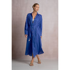 Elan Avereigh dress in sapphire blue, stylish women's dress with elegant design and soft fabric, perfect for formal occasions.