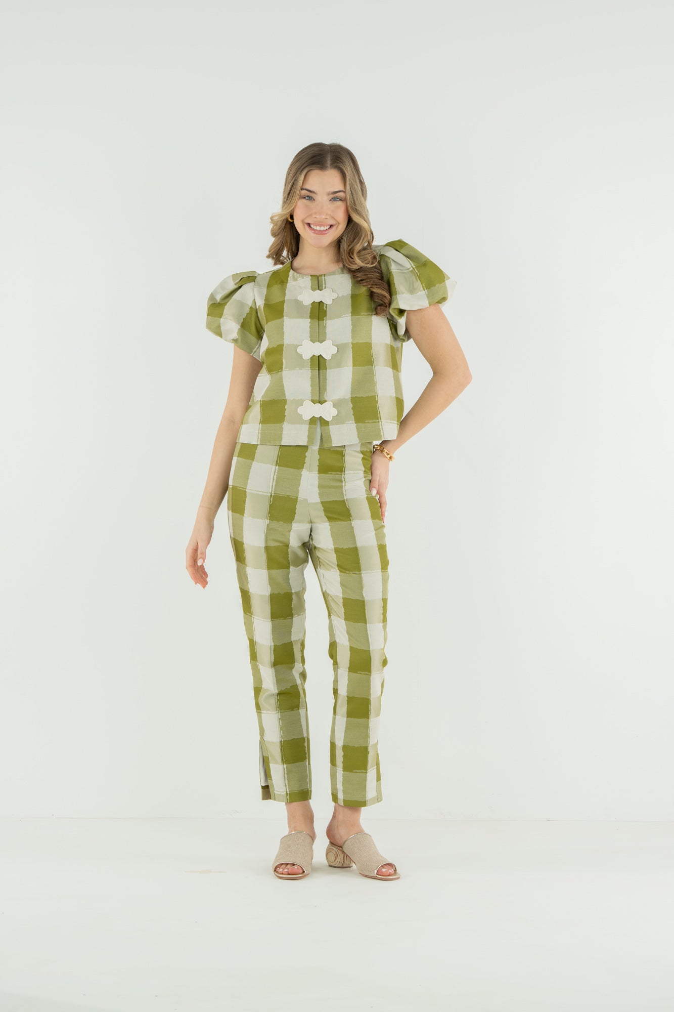 greenandwhiteginghamStyle#832