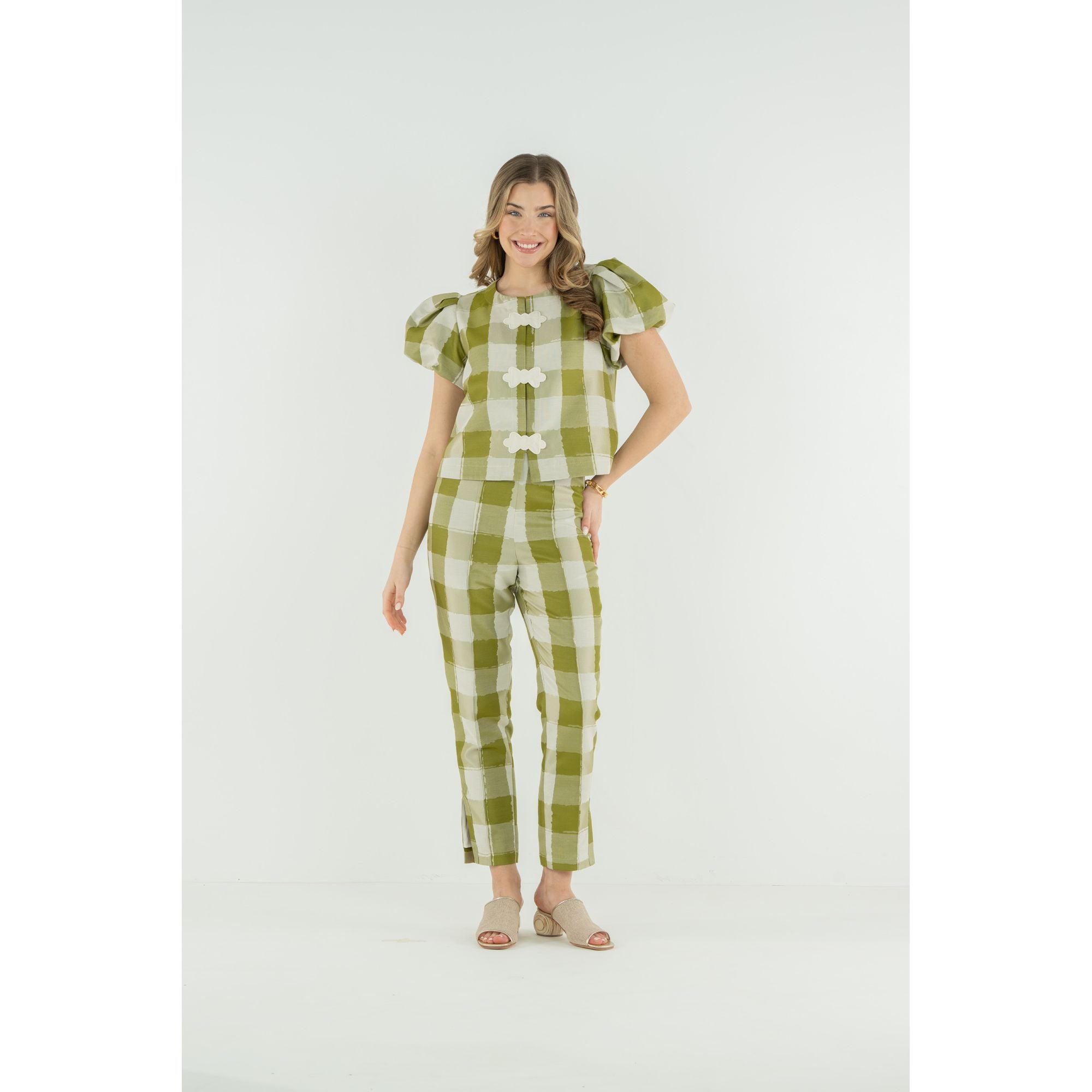greenandwhiteginghamStyle#832