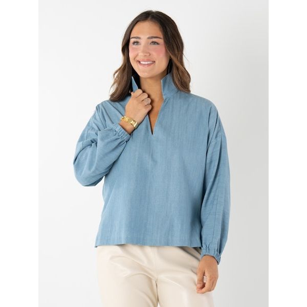 Emily McCarthy Long Sleeve Poppy Denim 366 Chambray