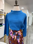 mockneckpulloversweaterbellsleeve