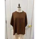 Gwyneth Caroline Sweater in Espresso Kerisma stye # G1221 one sized mock turtle neck