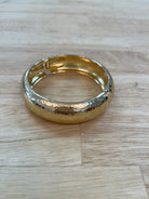 Hammered Gold Bangle Accessory Concierge Hinged close gold plated