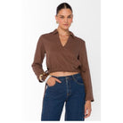 Harvey top Velvet Heart 9AA-25267 brown tencel