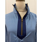 Active Tory Pullover in Navy Gingham - Marj & Lizzie