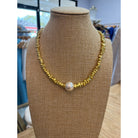 Pebble, necklace, pearl, Bracha, Pebble Isle Necklace, gold, 