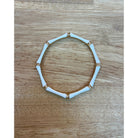 Sm Style bamboo bangle jewelry, round natural bamboo bracelet with smooth finish and minimalist design.