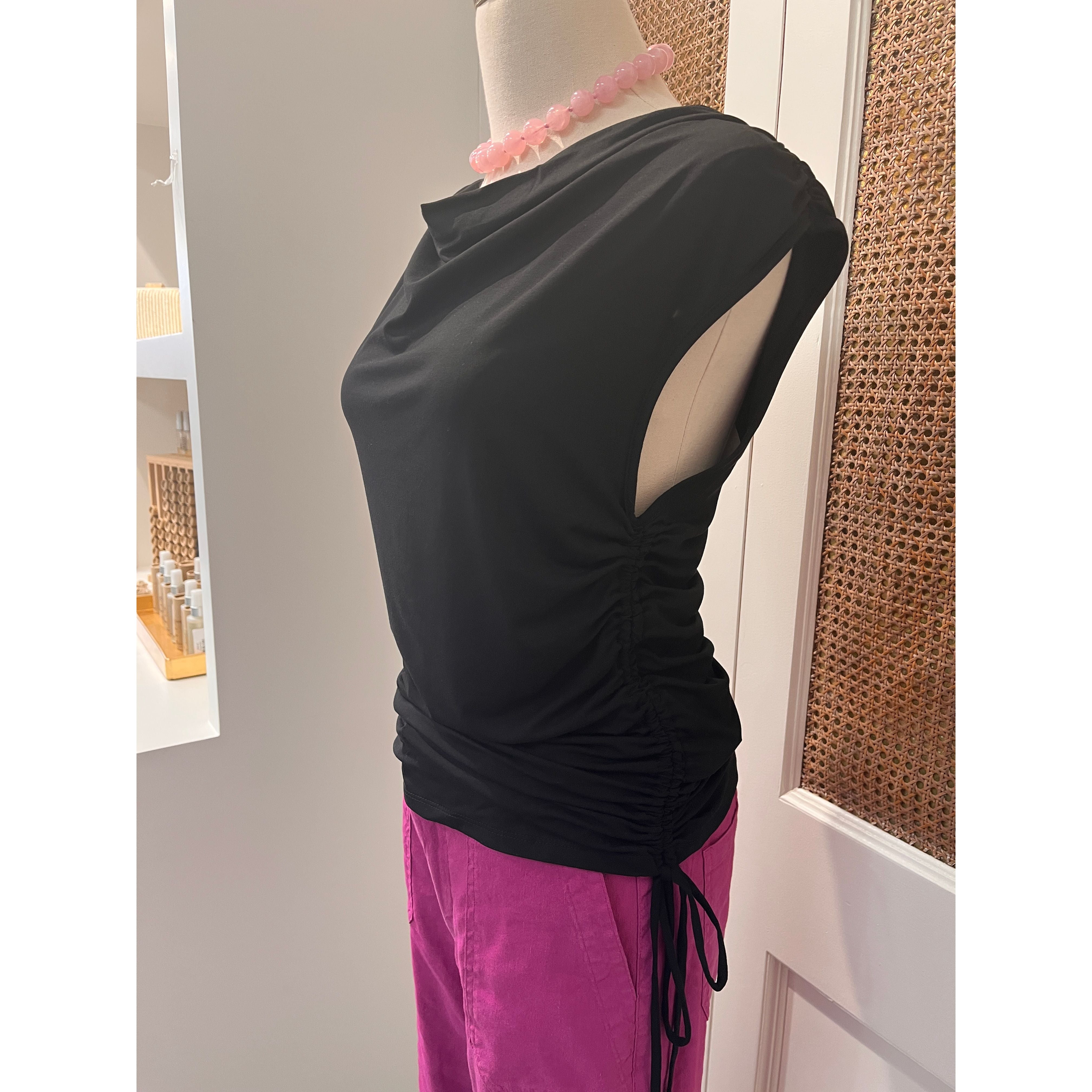 Elan Anamaria top in lightweight fabric, featuring a stylish design with short sleeves and a relaxed fit.