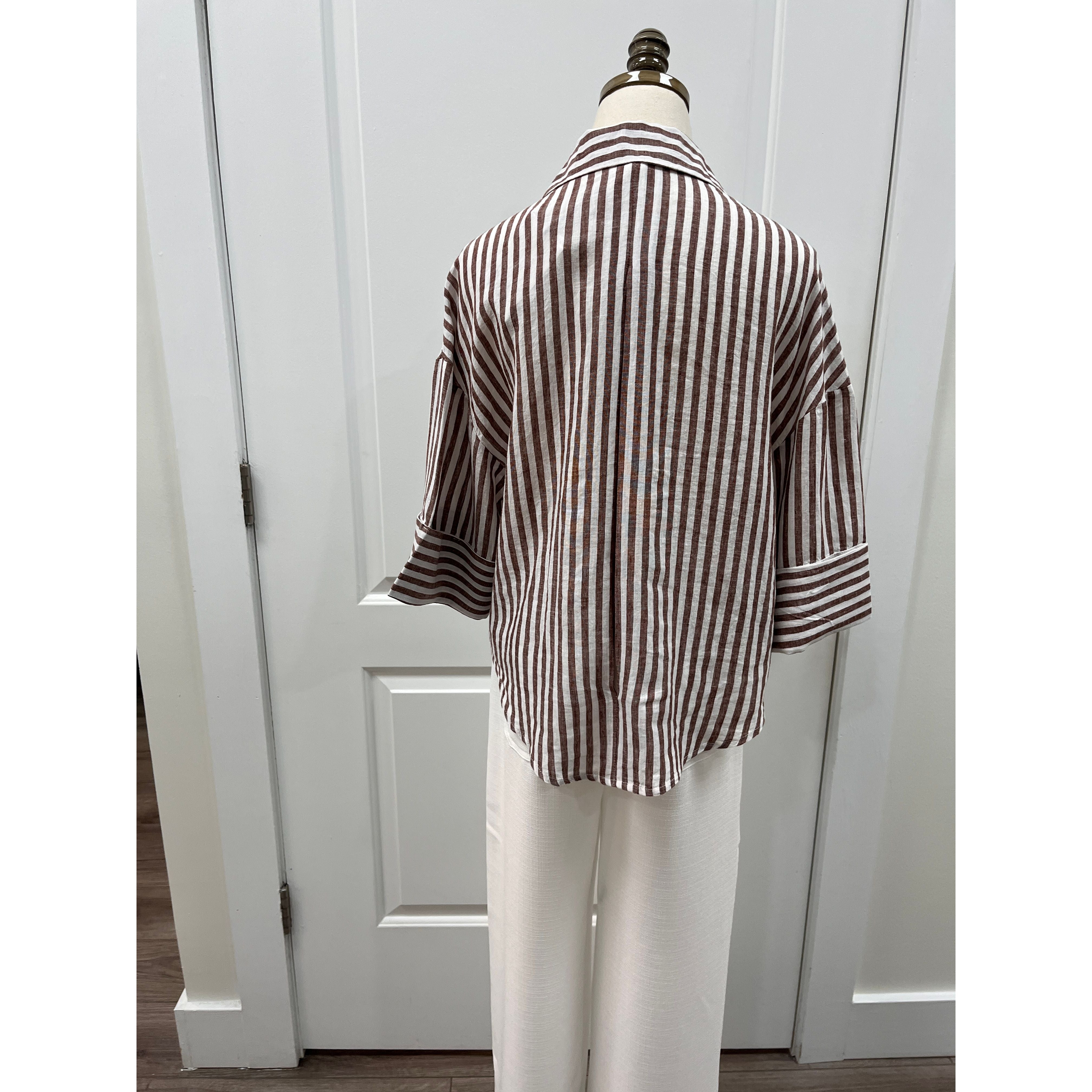 Lola River Pixel Top, stylish sleeveless blouse with pixel pattern, white fabric, and relaxed fit, perfect for casual wear.