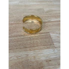 Jane Marie 18K Gold Plated Hammered Band Cuff Bracelet with Raised Edges Style#JM6749B-1