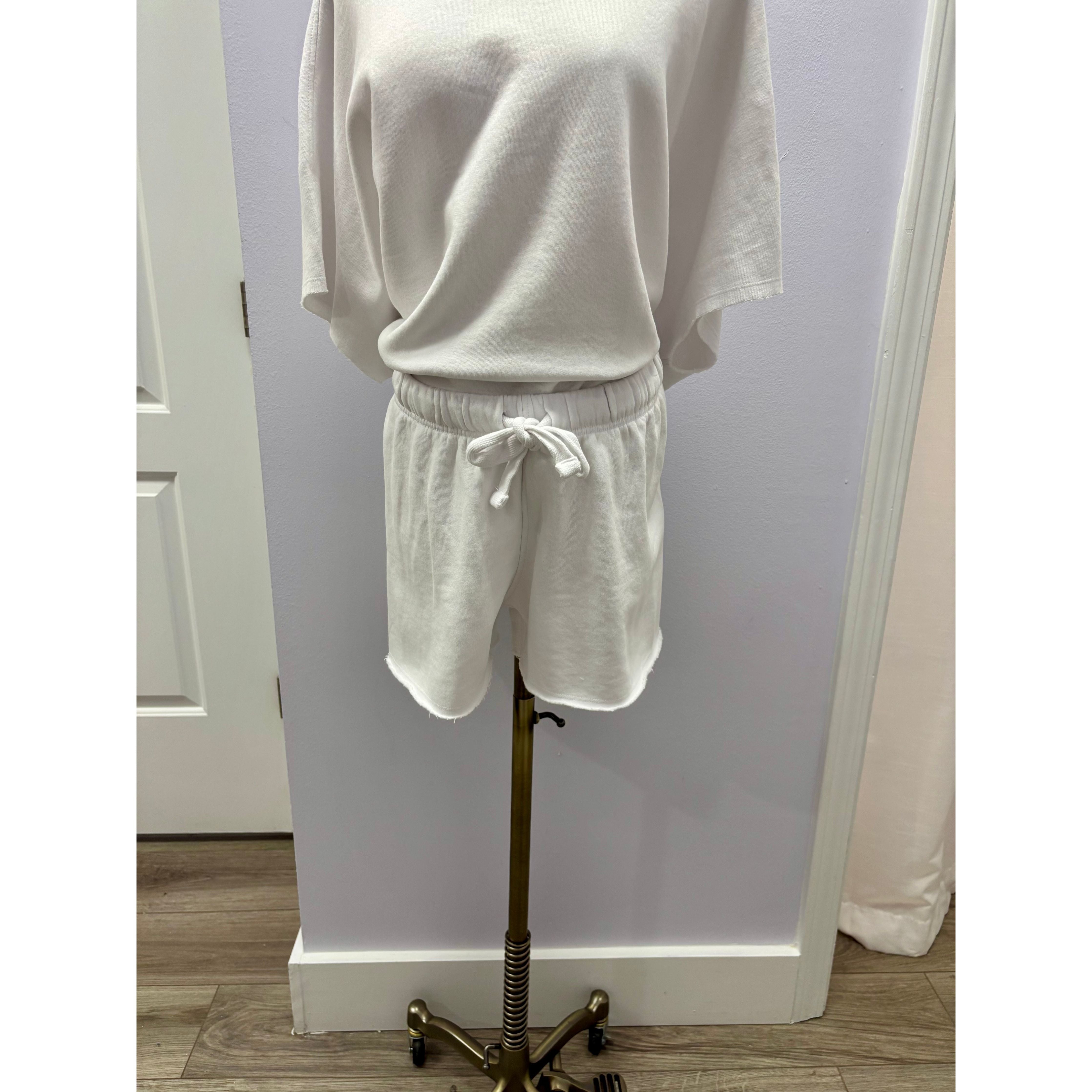  Mono B french terry white malibu short