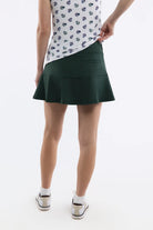 Molly Skort in Rosemary by Smith & Quinn, back view showing stretch fabric and flared silhouette