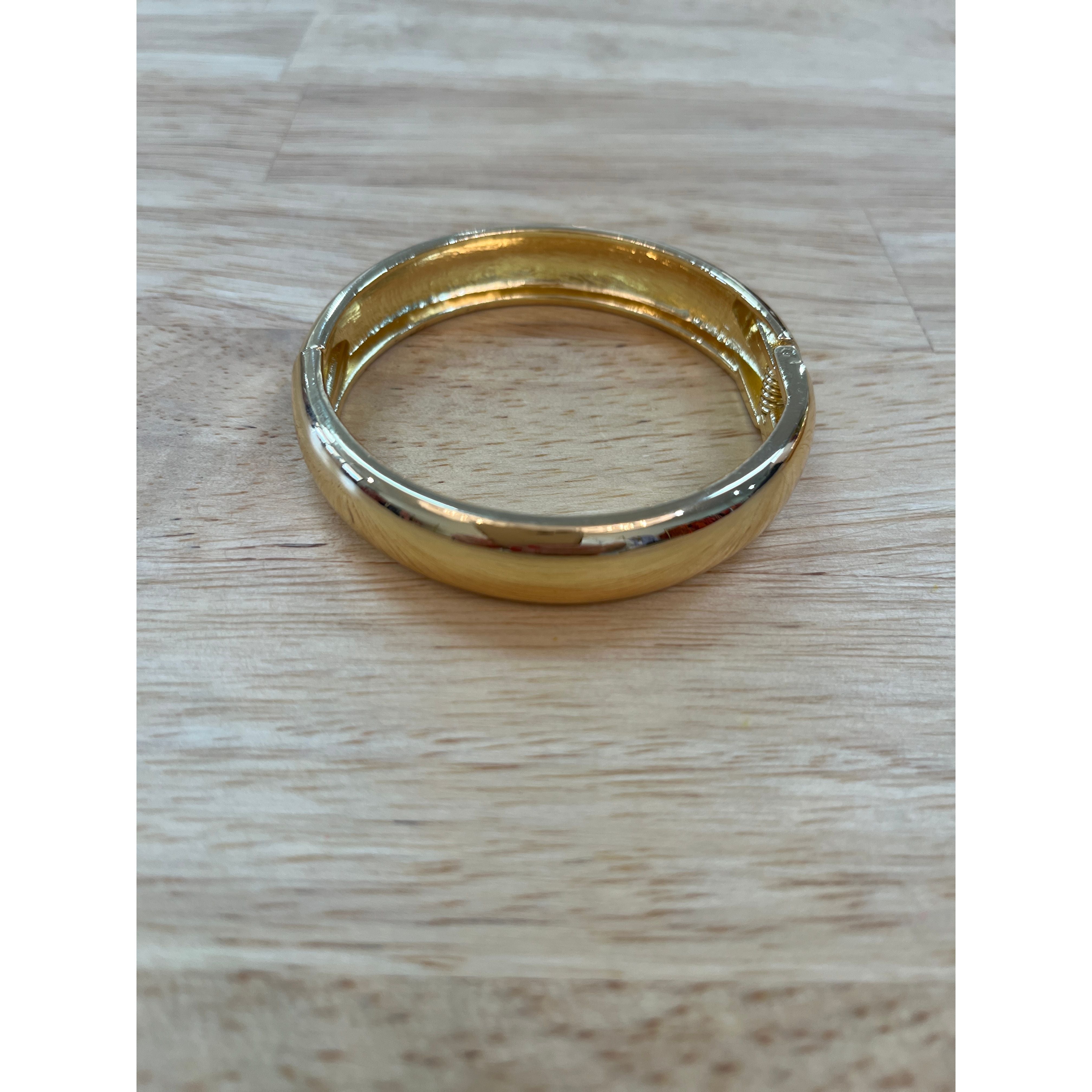 Rounded Gold Bangle Accessory Concierge gold plated 