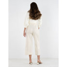 Back view of Emily McCarthy Luna Pants, stylish cropped bottoms with a tailored fit and subtle design details.