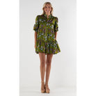 Emily McCarthy Sadie Dress in Dutch Bee pattern, featuring a stylish and vibrant dress design with floral and bee motifs.