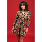 Hazel Dress Midnight Petals - Marj & Lizzie