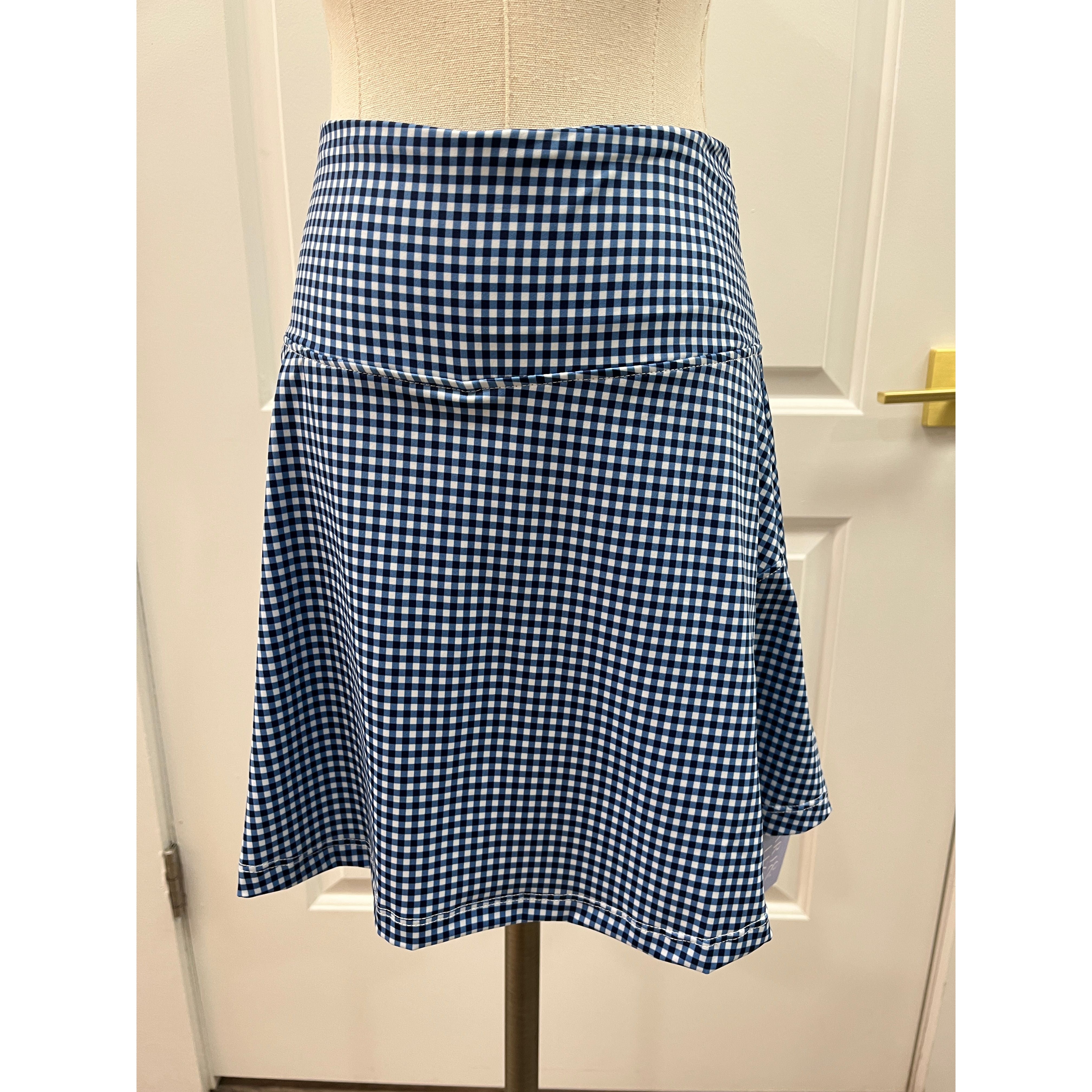 SherriSkort Gingham Navy Duffield Lane Pickle Ball Tennis Skort