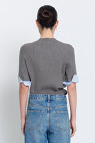 Siena Top by Central Park WEst - grey shirt cuff sleeve
