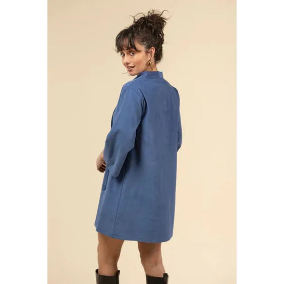 Phoebe Corduroy Jean Blue Dress - Marj & Lizzie