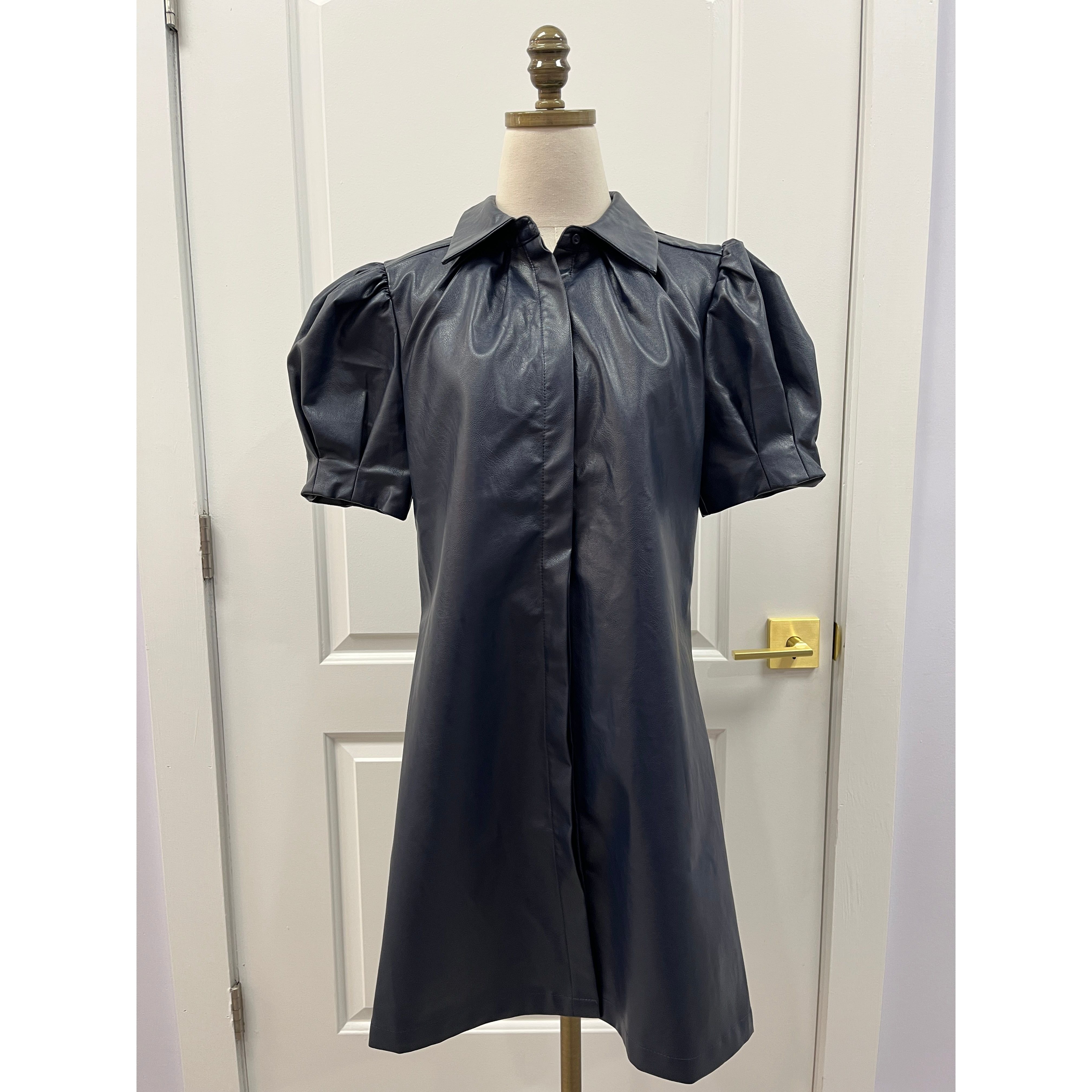 Stevie dress aureum AD2195 navy aux leather