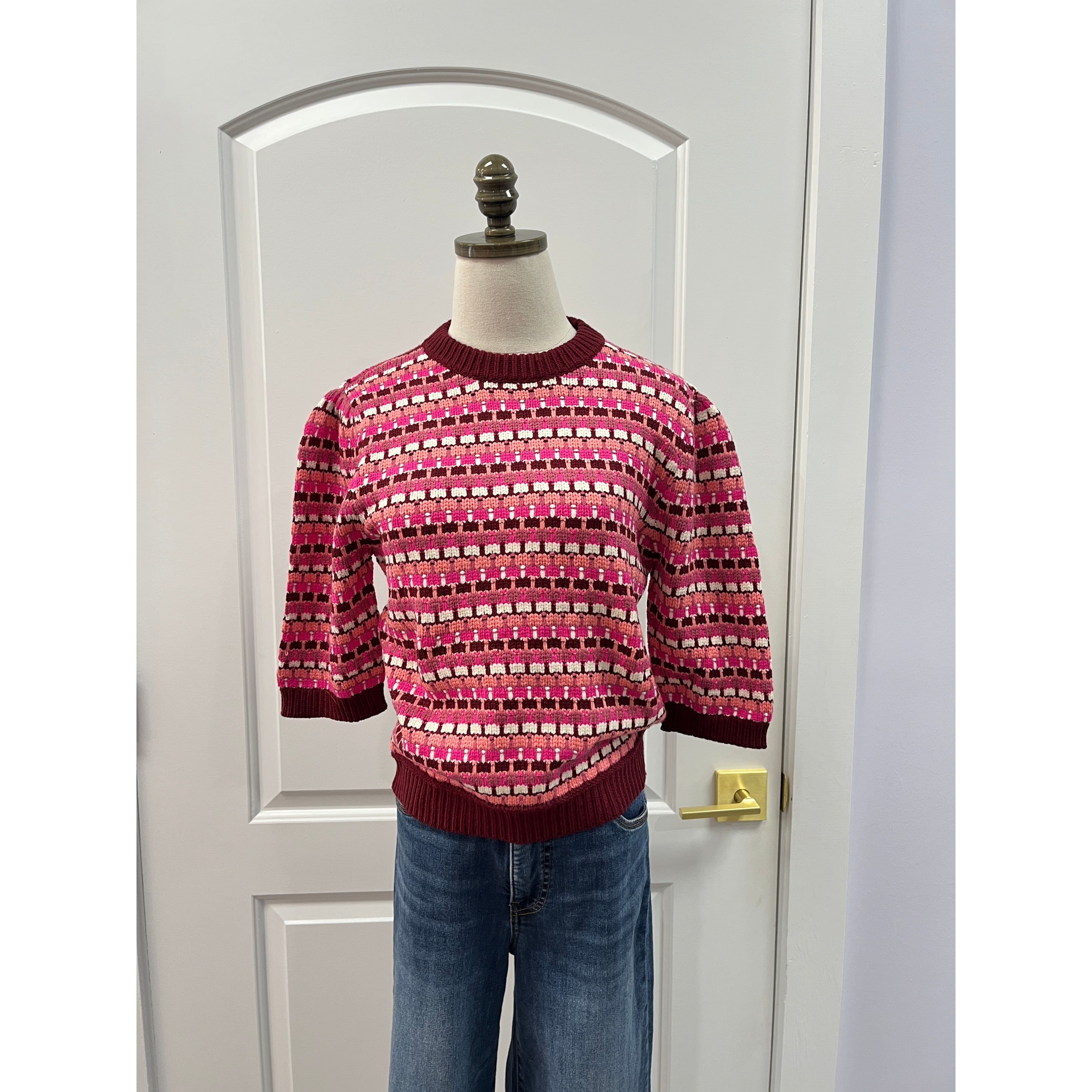 THMLTDM1072 Caroline Sweater pink maroon