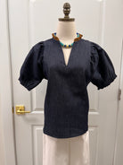 THMLhadleyJH2528Puffsleevedenimtop
