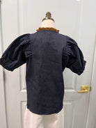 THMLhadleyJH2528Puffsleevedenimtop1