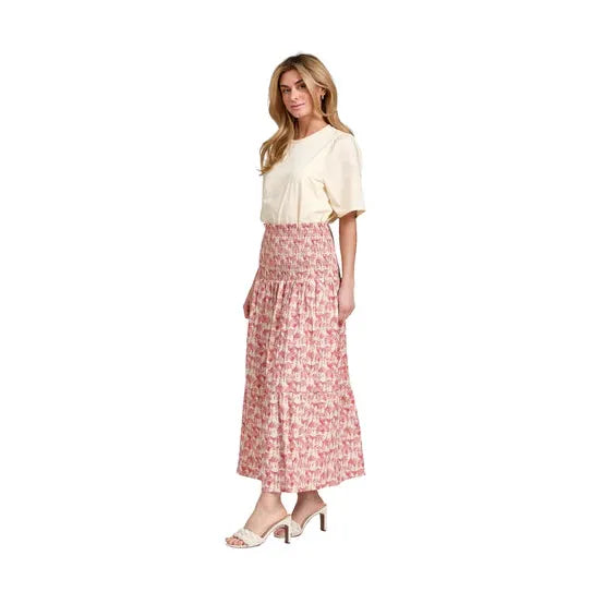 Taylor Tillman Leah Skirt Red Safari Maxi Skirt Style #TTSS2523_FW25