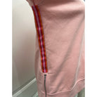 The Danny Sweatshirt in Pink Pearly Vine  side zipper