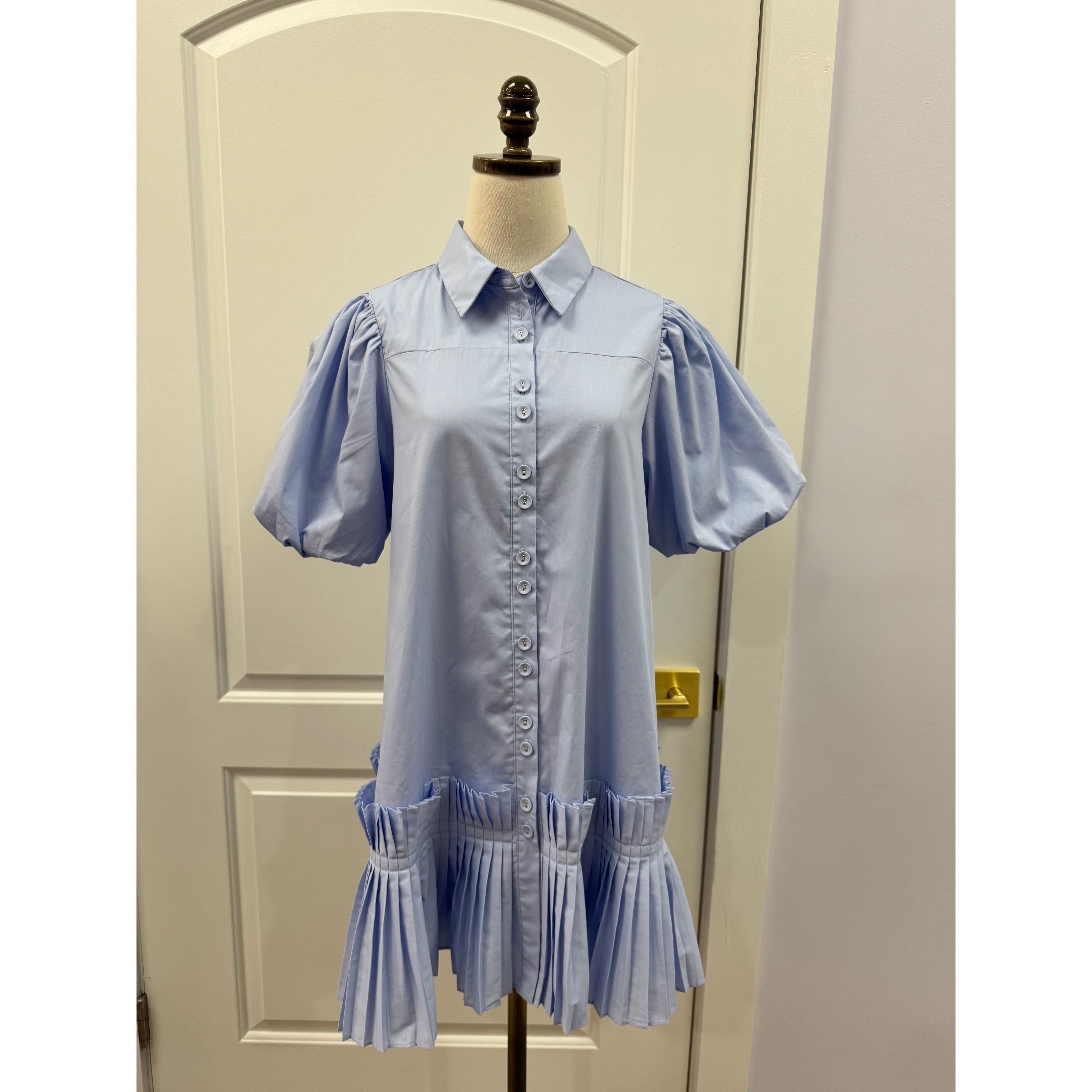 The Lizzie Pleated Hem Mini dress Aureum