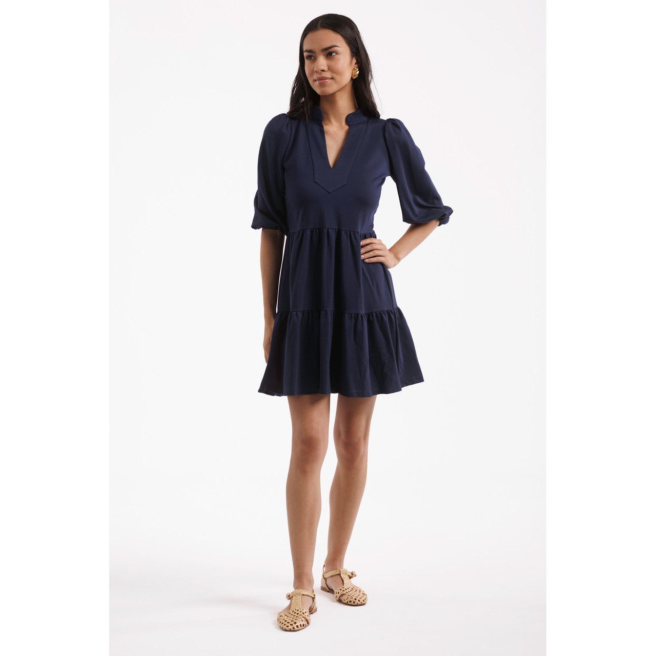 Tory navy Smith and Quinn travel dress ponte stretch 
