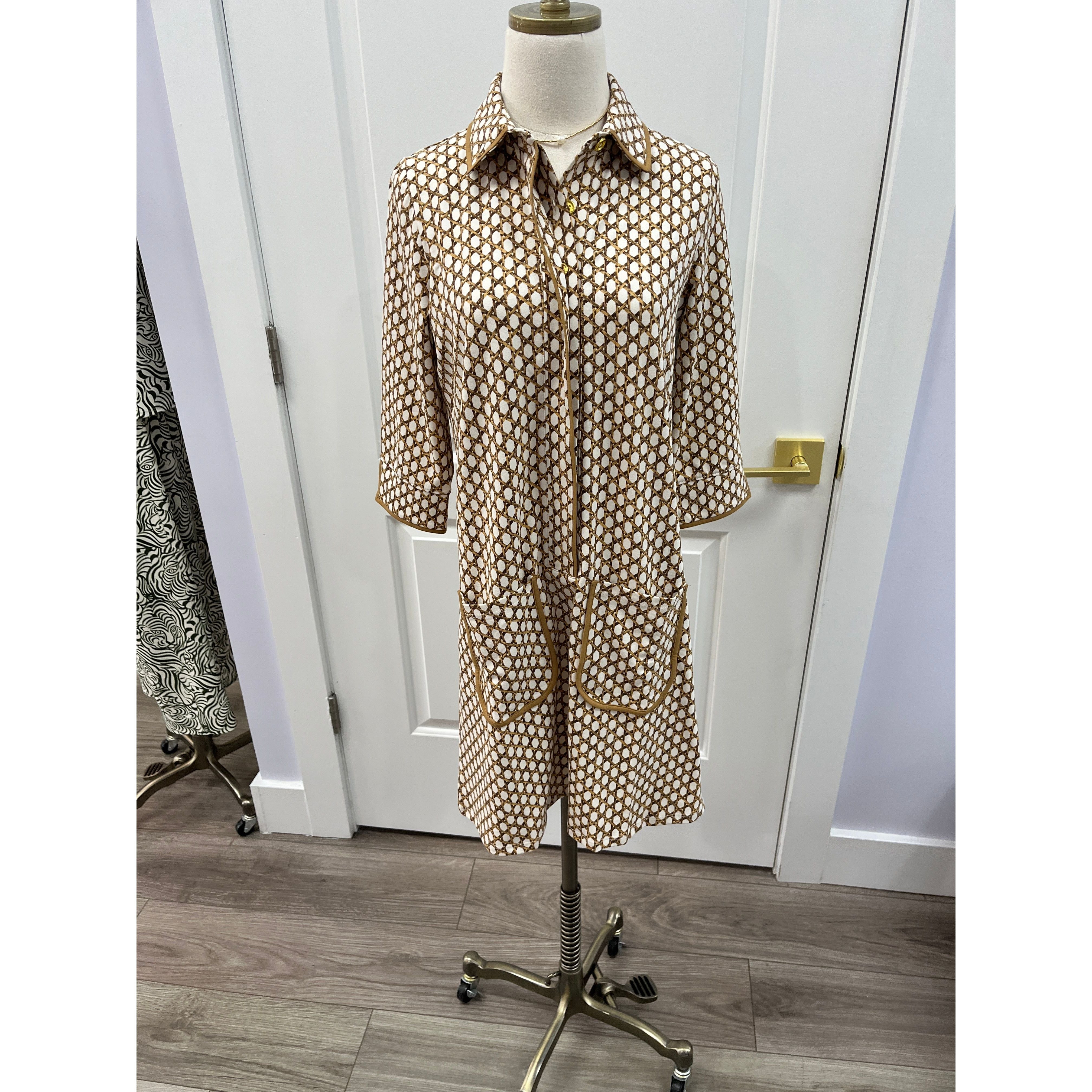 pockets, gold buttons Duffield Lane Townes dress