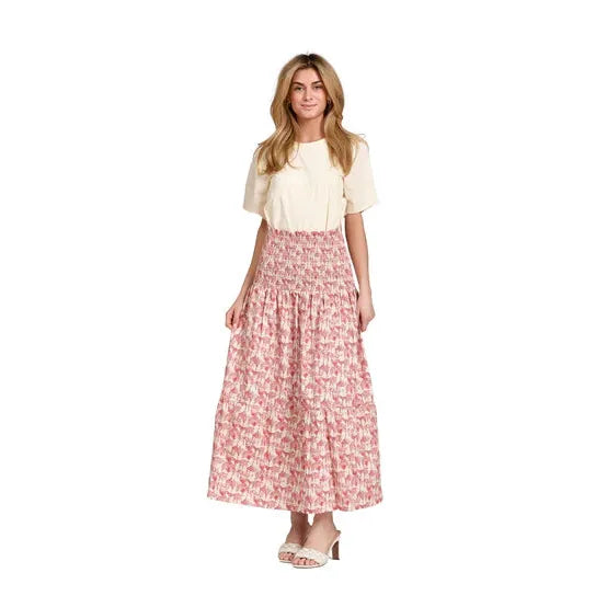 Leah Skirt Red Safari - Marj & Lizzie