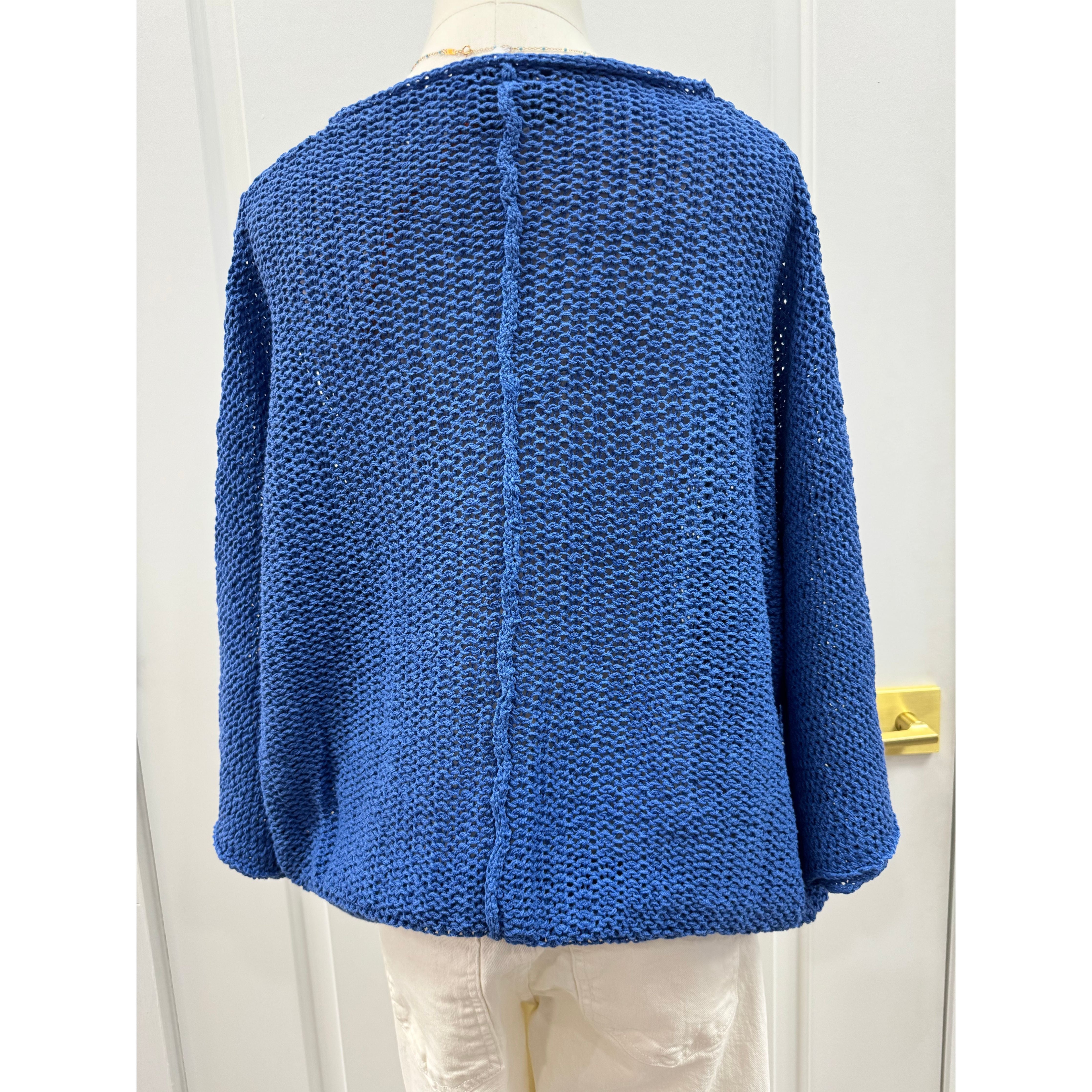 vneckkaya3/4sleeveroyalblue