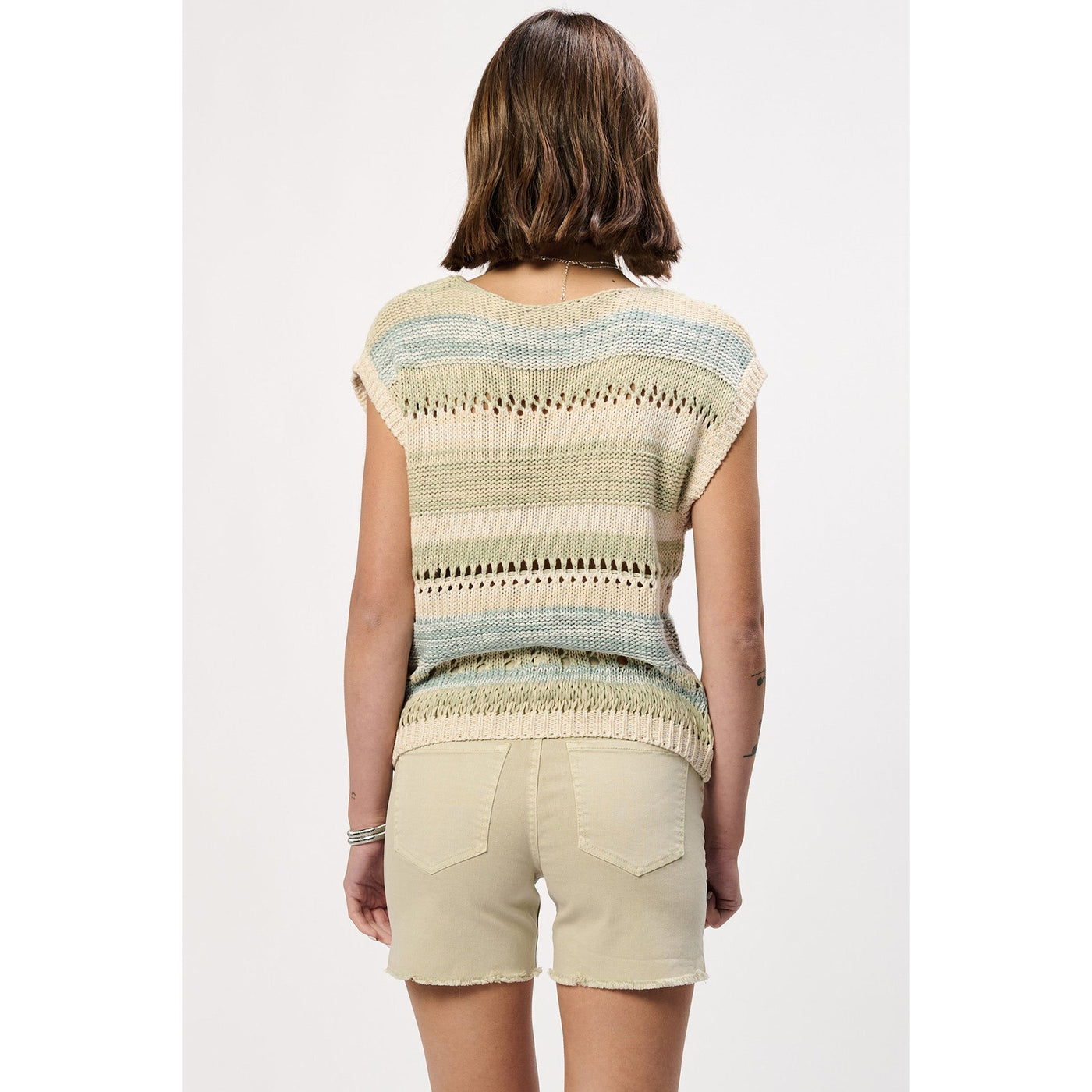 another love lina top pale olive mix