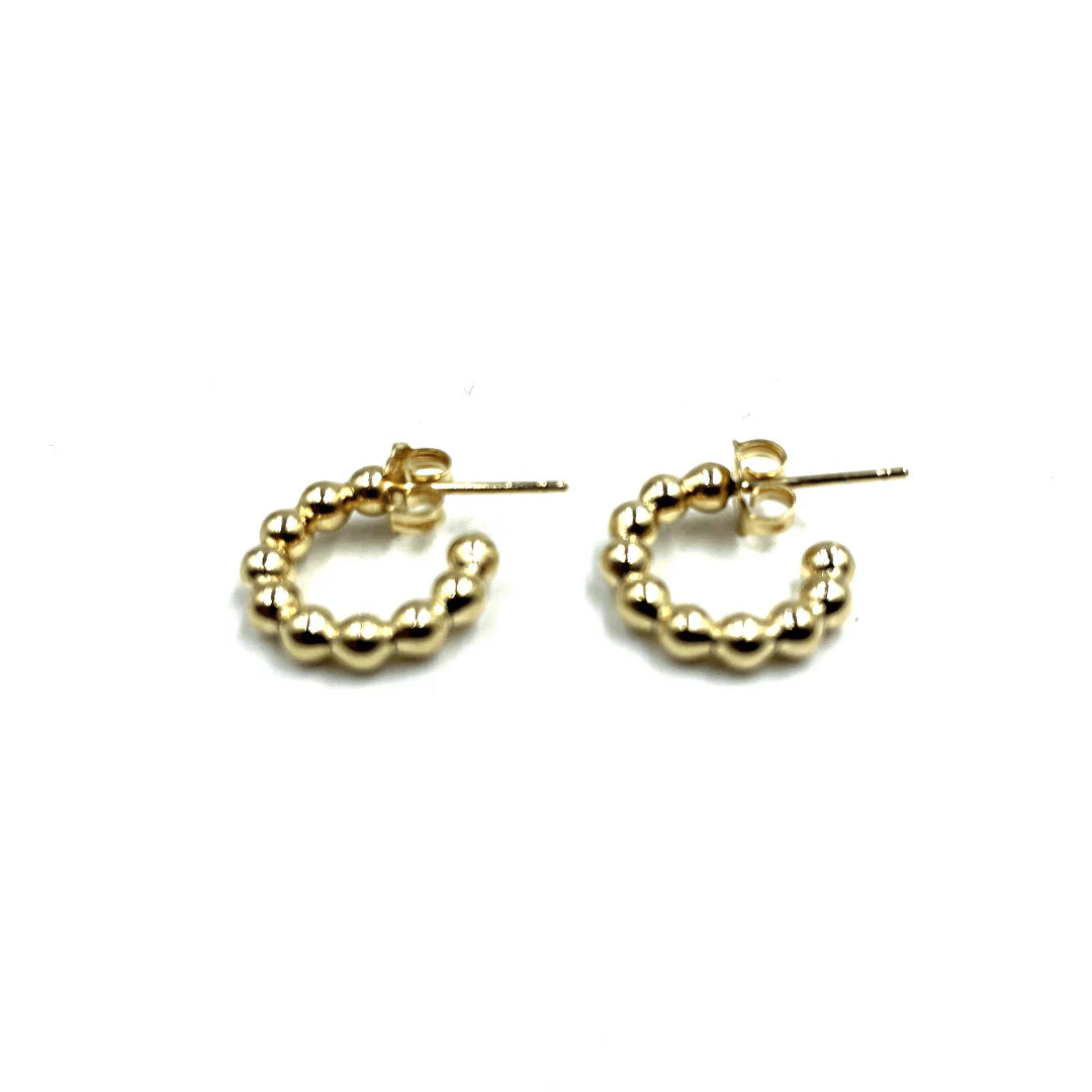 Beaded Hoop Post Earrings - Marj & Lizzie