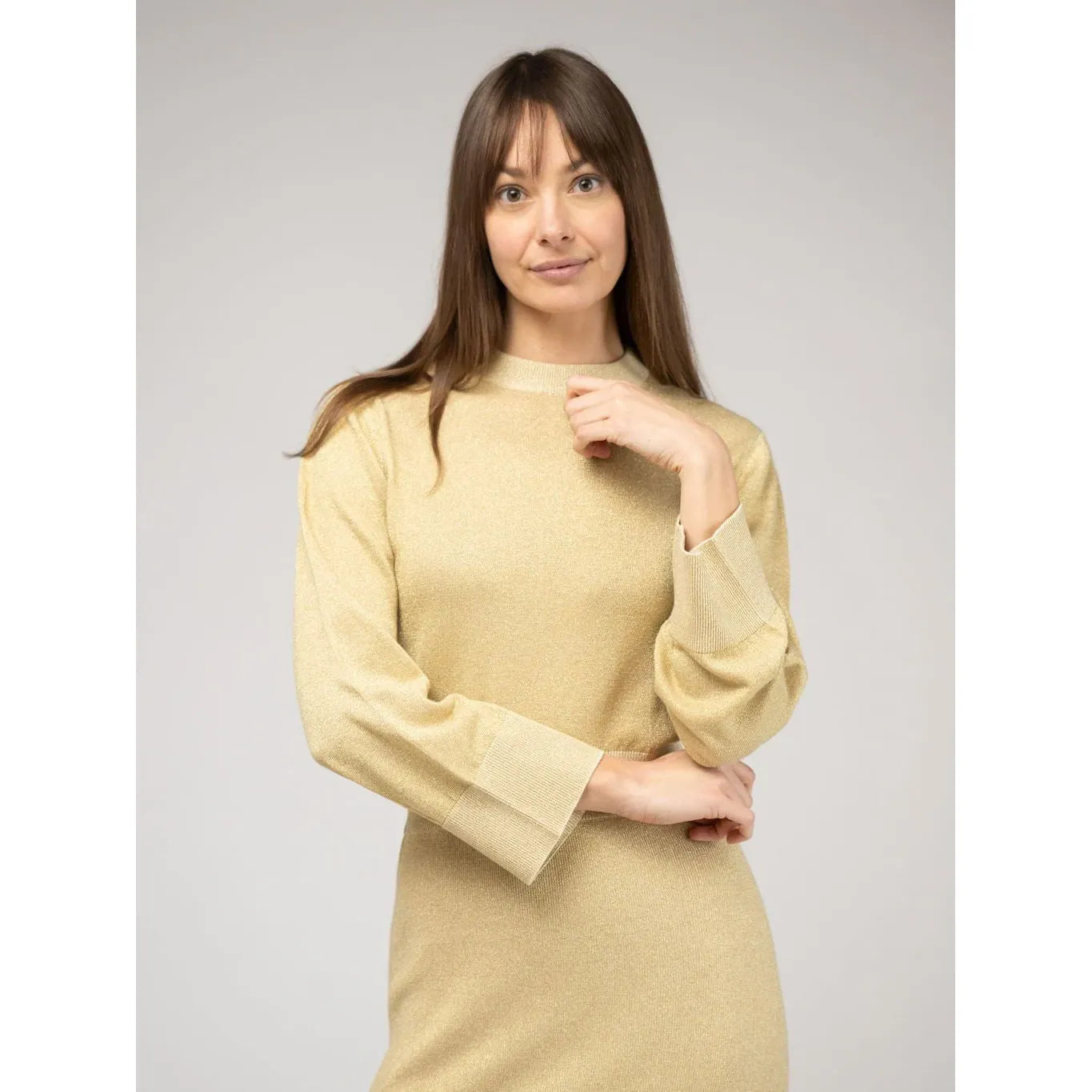 Shimmer Crewneck Gold - Marj & Lizzie
