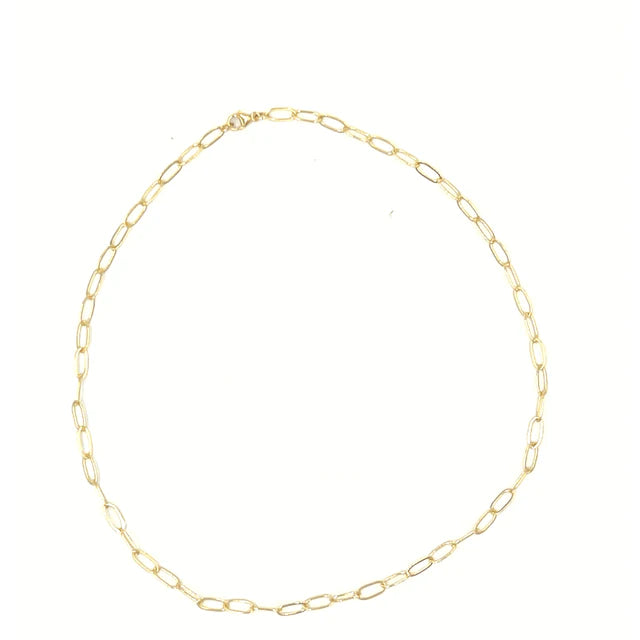 14K Gold Filled 16" Paperclip Large Links Necklace