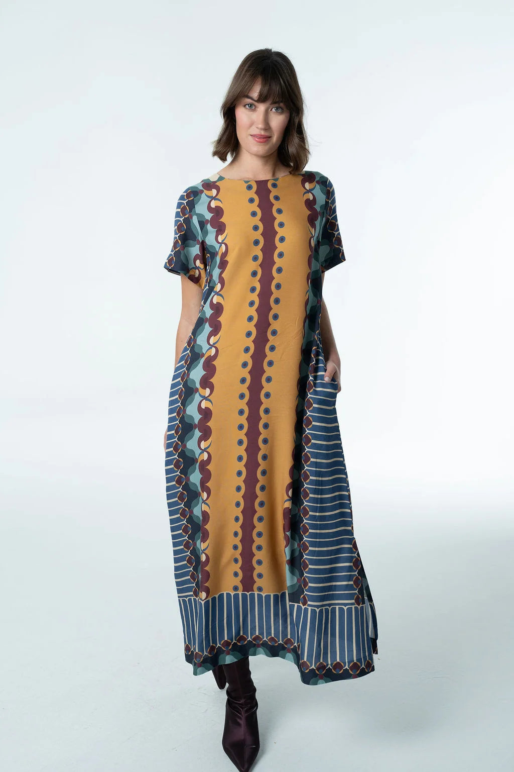 diana maxi dress briton court terracotta tapestry