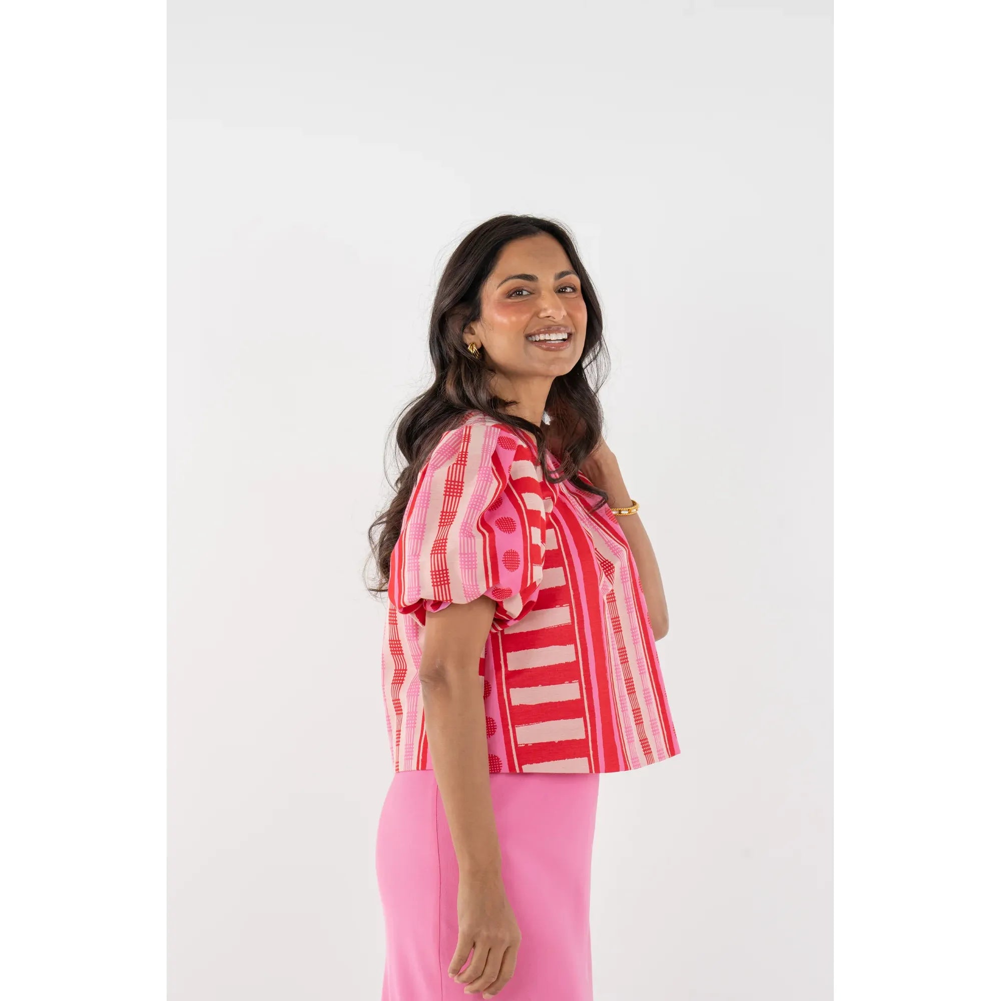 Jane Top Peach Jubilee - Marj & Lizzie