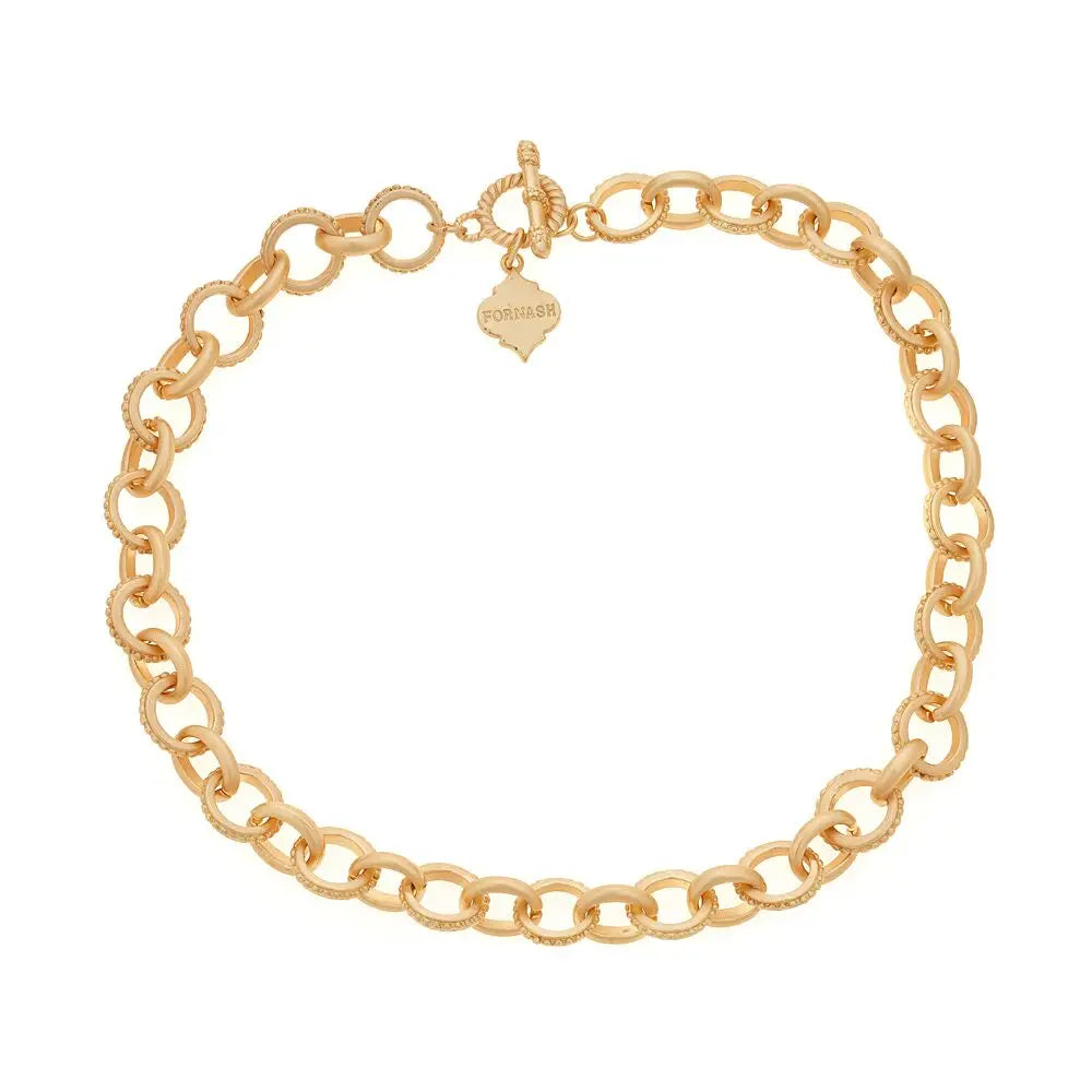 fornash short bella necklace brush gold accessories jewelry
