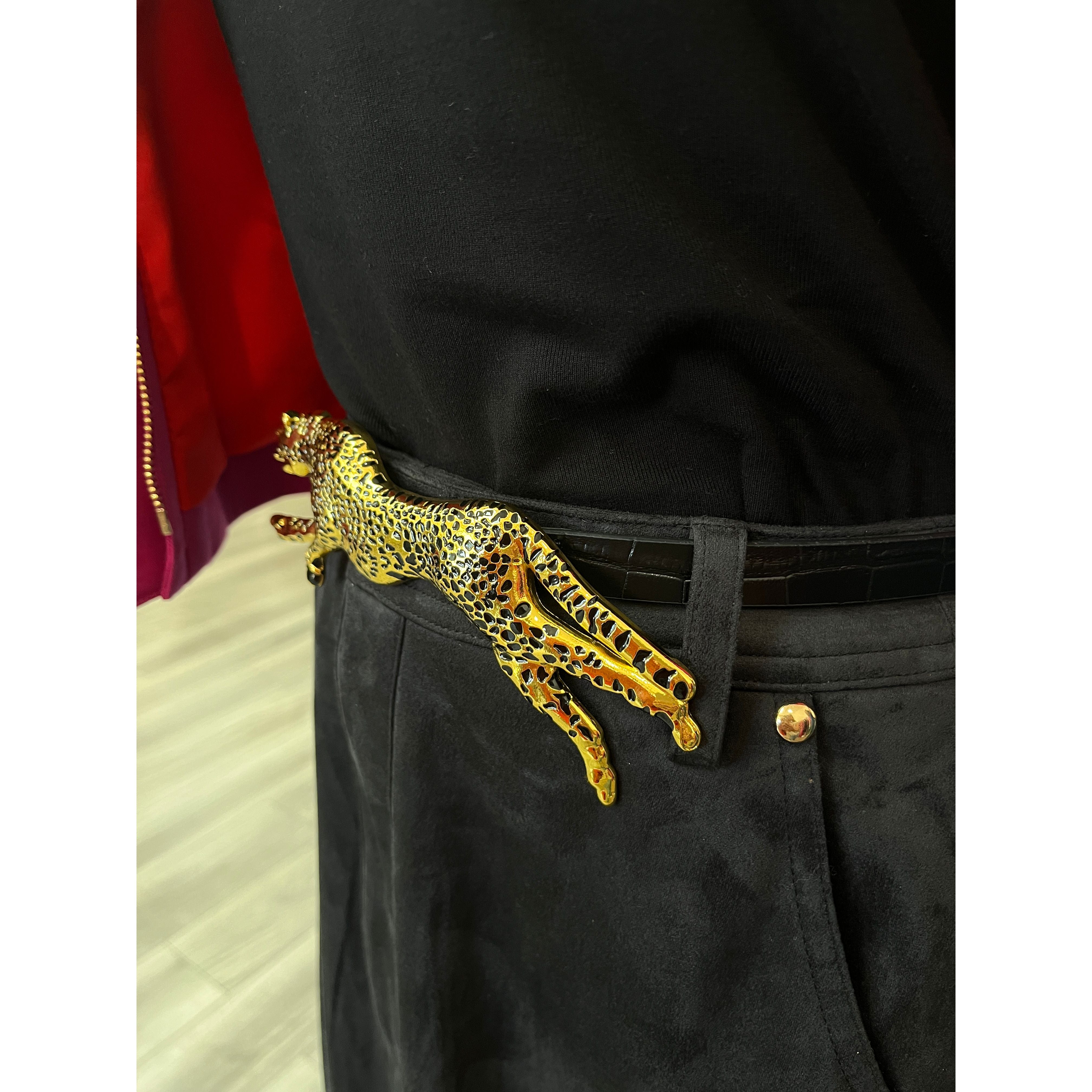 garlandbeltskinnyblack leather